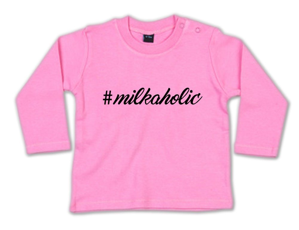 G-graphics Longsleeve #milkaholic Baby Sweater / Longsleeve T mit Spruch von G-graphics