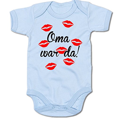 G-graphics Oma war da! Baby Body Suit Strampler 250.0352 (0-3 Monate, blau) von G-graphics