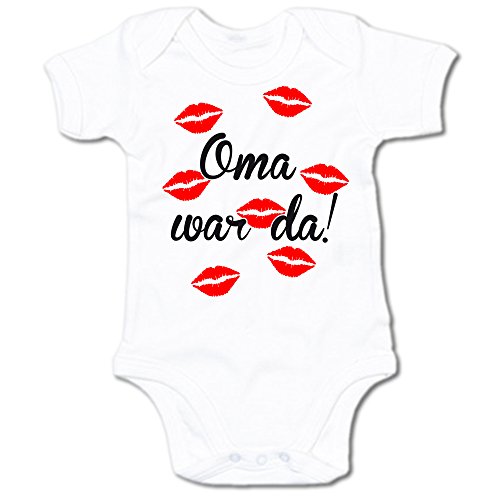 G-graphics Oma war da! Baby Body Suit Strampler 250.0352 (0-3 Monate, weiß) von G-graphics