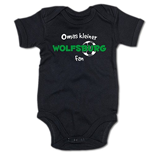 G-graphics Omas Kleiner Wolfsburg Fan Baby-Body Suite Strampler 250.0437 (3-6 Monate, schwarz) von G-graphics