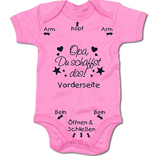 G-graphics Opa, Du schaffst das! Baby-Body 250.0341 (3-6 Monate, pink) von G-graphics