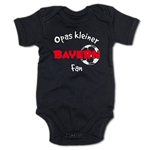 G-graphics Opas Kleiner Bayern Fan Baby Body Suit Strampler 250.0285 (6-12 Monate, schwarz) von G-graphics