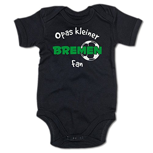 G-graphics Opas Kleiner Bremen Fan Baby Body Suit Strampler 250.0296 (0-3 Monate, schwarz) von G-graphics