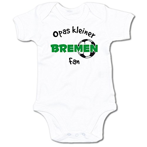 G-graphics Opas Kleiner Bremen Fan Baby Body Suit Strampler 250.0296 (0-3 Monate, weiß) von G-graphics