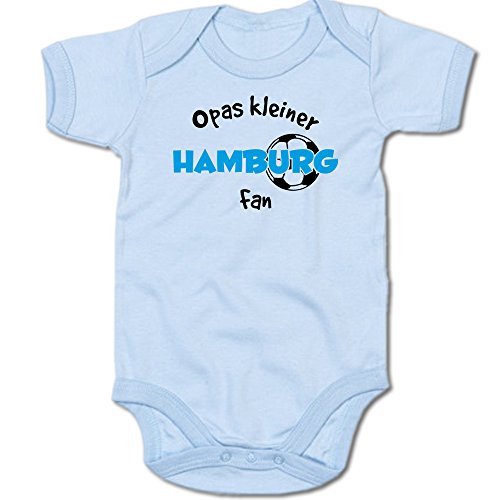 G-graphics Opas Kleiner Hamburg Fan Baby Body Suit Strampler 250.0297 (0-3 Monate, blau) von G-graphics