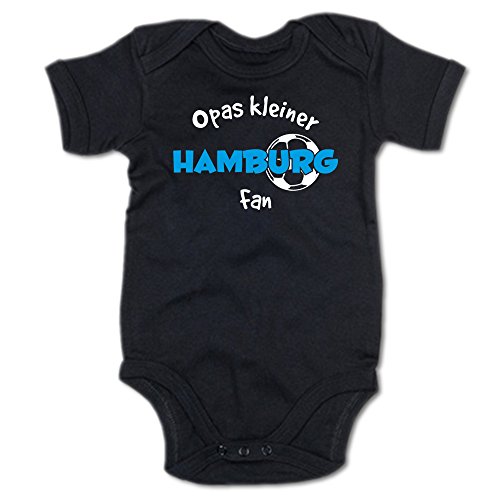 G-graphics Opas Kleiner Hamburg Fan Baby Body Suit Strampler 250.0297 (0-3 Monate, schwarz) von G-graphics