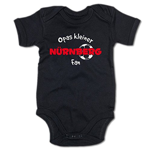 G-graphics Opas Kleiner Nürnberg Fan Baby Body Suit Strampler 250.0305 (3-6 Monate, schwarz) von G-graphics
