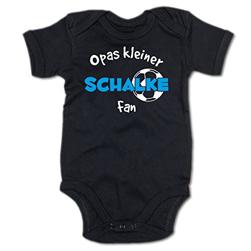 G-graphics Opas Kleiner Schalke Fan Baby Body Suit Strampler 250.0289 (12-18 Monate, schwarz) von G-graphics