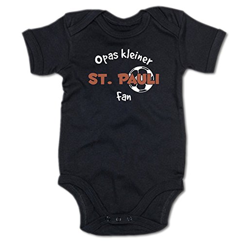 G-graphics Opas Kleiner St. Pauli Fan Baby Body Suit Strampler 250.0303 (0-3 Monate, schwarz) von G-graphics