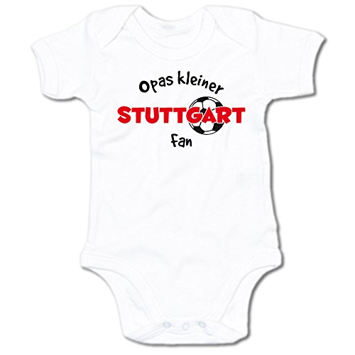 G-graphics Opas Kleiner Stuttgart Fan Baby Body Suit Strampler 250.0301 (6-12 Monate, weiß) von G-graphics