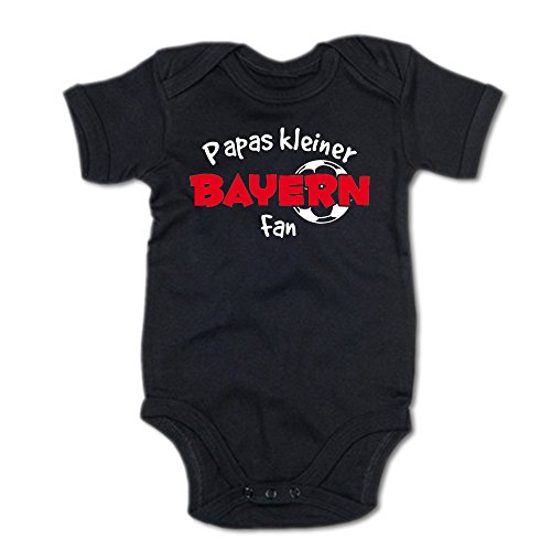 G-graphics Papas Kleiner Bayern Fan Baby-Body (250.0229) (0-3 Monate, schwarz) von G-graphics