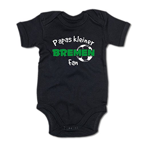 G-graphics Papas Kleiner Bremen Fan Baby-Body (250.0241) (0-3 Monate, schwarz) von G-graphics