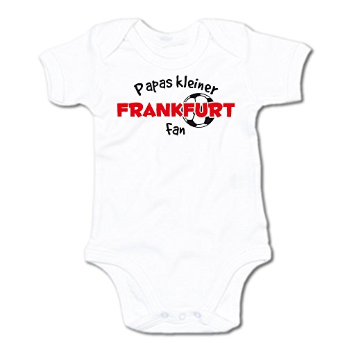 G-graphics Papas Kleiner Frankfurt Fan Baby-Body (250.0240) (0-3 Monate, weiß) von G-graphics