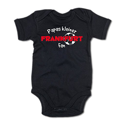 G-graphics Papas Kleiner Frankfurt Fan Baby-Body (250.0240) (6-12 Monate, schwarz) von G-graphics