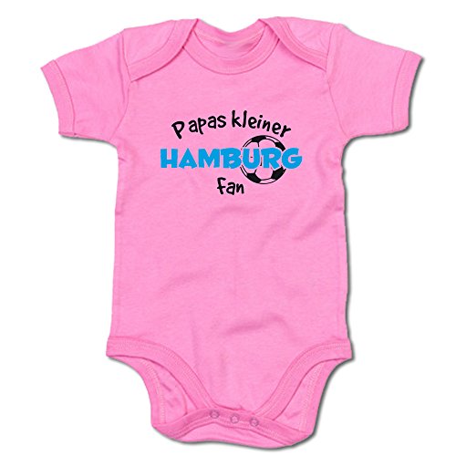 G-graphics Papas Kleiner Hamburg Fan Baby-Body (250.0242) (0-3 Monate, pink) von G-graphics