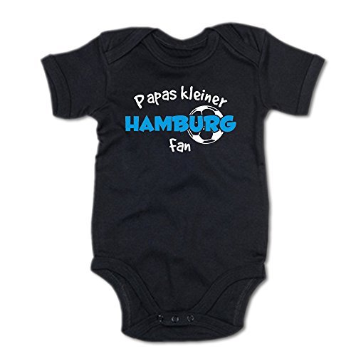 G-graphics Papas Kleiner Hamburg Fan Baby-Body (250.0242) (6-12 Monate, schwarz) von G-graphics