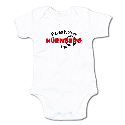 G-graphics Papas Kleiner Nürnberg Fan Baby-Body (250.0252) (3-6 Monate, weiß) von G-graphics