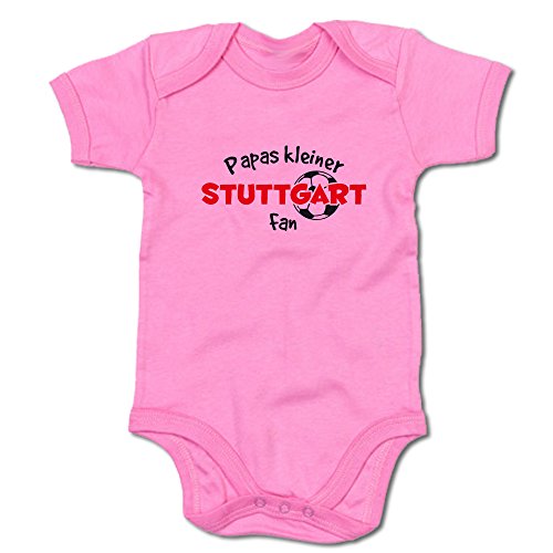 G-graphics Papas Kleiner Stuttgart Fan Baby-Body (250.0248) (0-3 Monate, pink) von G-graphics