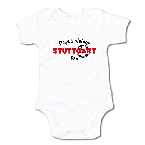 G-graphics Papas Kleiner Stuttgart Fan Baby-Body (250.0248) (0-3 Monate, weiß) von G-graphics