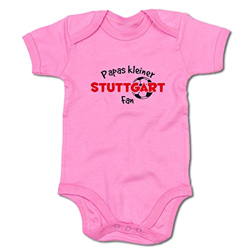 G-graphics Papas Kleiner Stuttgart Fan Baby-Body (250.0248) (6-12 Monate, pink) von G-graphics
