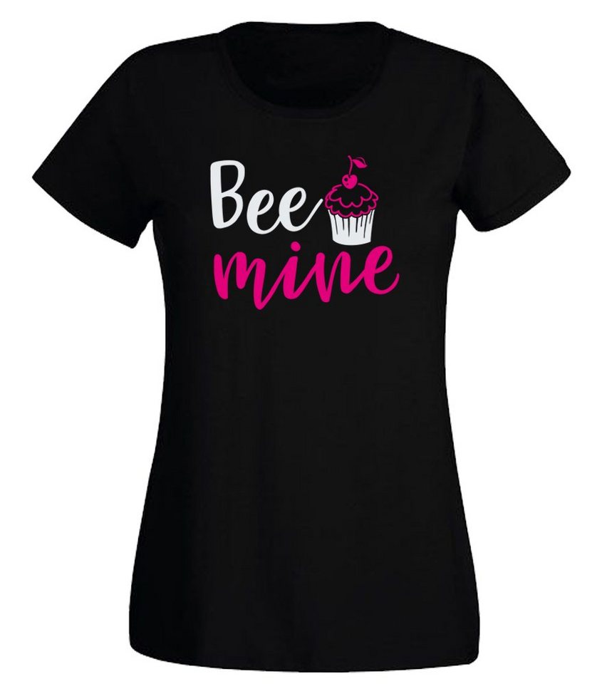 G-graphics Print-Shirt Bee mine Slim-fit Damen T-Shirt mit Frontprint zum Valentinstag von G-graphics
