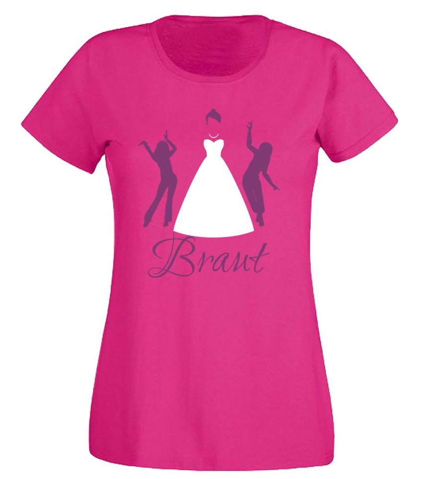 G-graphics Print-Shirt Damen T-Shirt - Braut JGA-Shirt, Junggesellinnen-Abschied, Poltershirts, mit Frontprint / Aufdruck auf der Vorderseite, Bachelorette, Braut-Shirt, Slim-fit von G-graphics