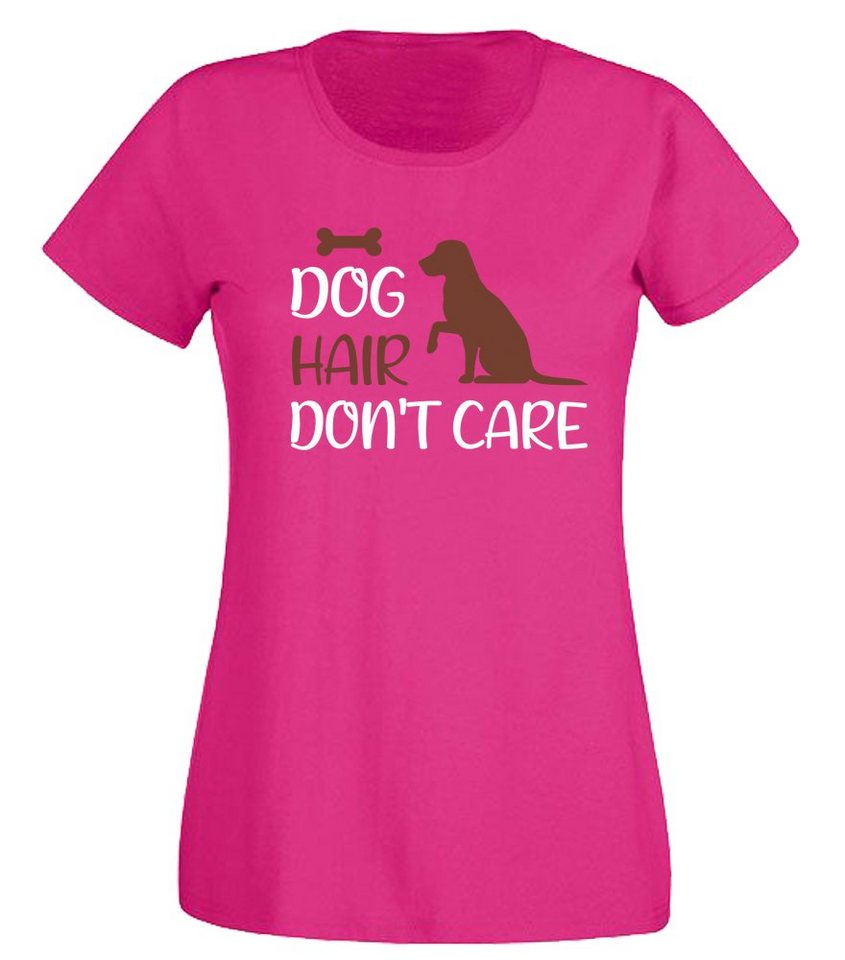 G-graphics Print-Shirt Dog Hair – Don´t care Slim-fit Damen T-Shirt mit einem Print für die echte Hundemamas von G-graphics