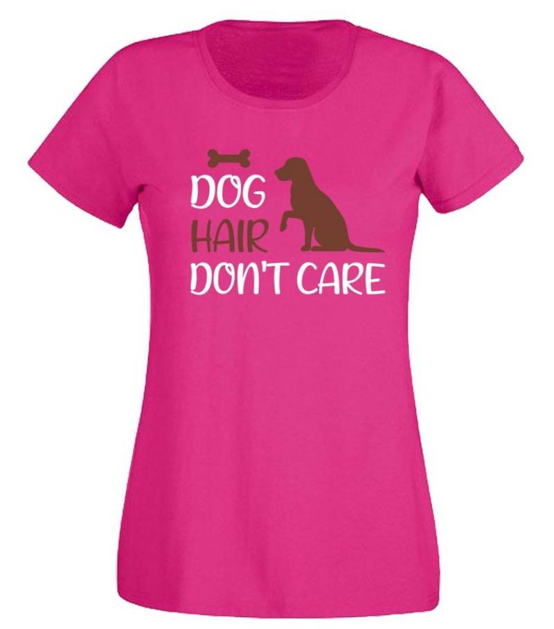 G-graphics Print-Shirt Dog Hair – Don´t care Slim-fit Damen T-Shirt mit einem Print für die echte Hundemamas von G-graphics