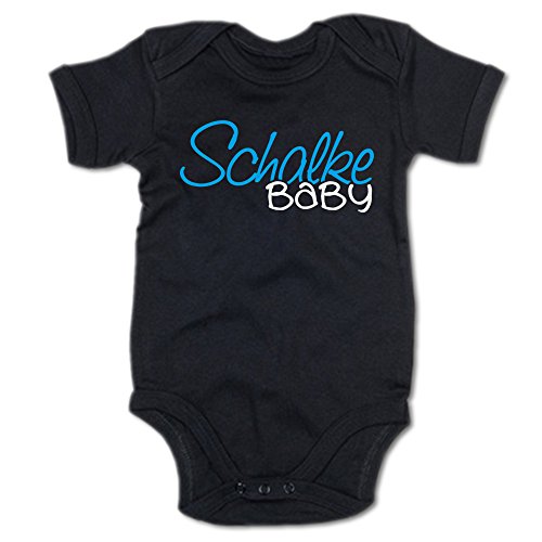 G-graphics Schalke Baby Baby-Body Suit Strampler 250.0372 (0-3 Monate, schwarz) von G-graphics
