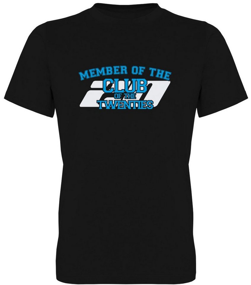 G-graphics T-Shirt 20 – Member of the Club of Twenties Herren T-Shirt, mit trendigem Frontprint, Aufdruck auf der Vorderseite, Spruch/Sprüche/Print/Motiv, zum 20ten Geburtstag von G-graphics