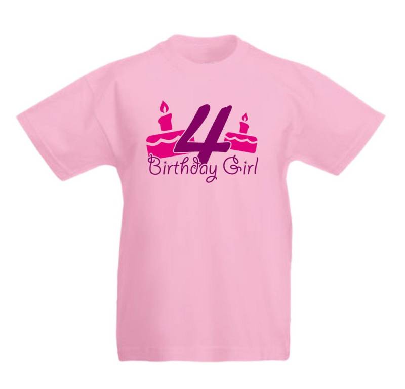G-graphics T-Shirt 4 – Birthday Girl Kinder T-Shirt mit Motiv zum Geburtstag von G-graphics