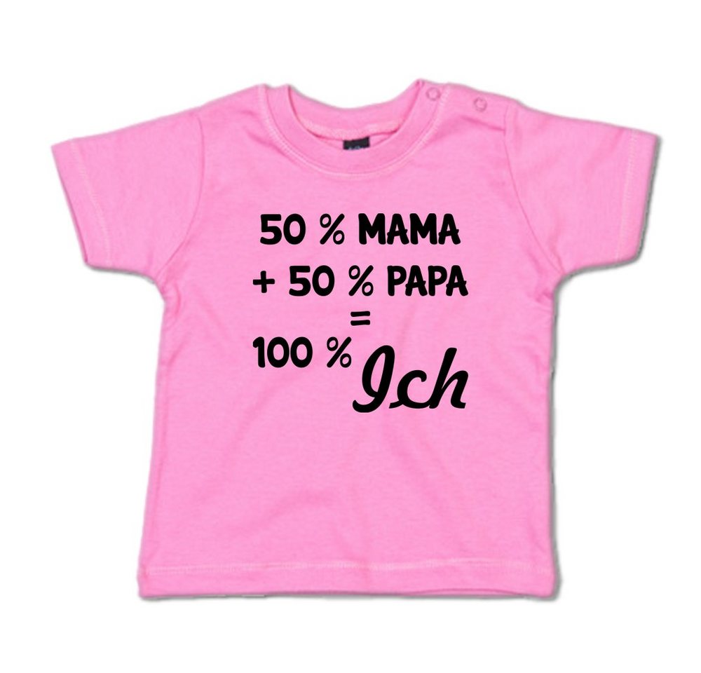 G-graphics T-Shirt 50 % Mama + 50 % Papa = 100 % Ich mit Spruch / Sprüche / Print / Aufdruck, Baby T-Shirt von G-graphics