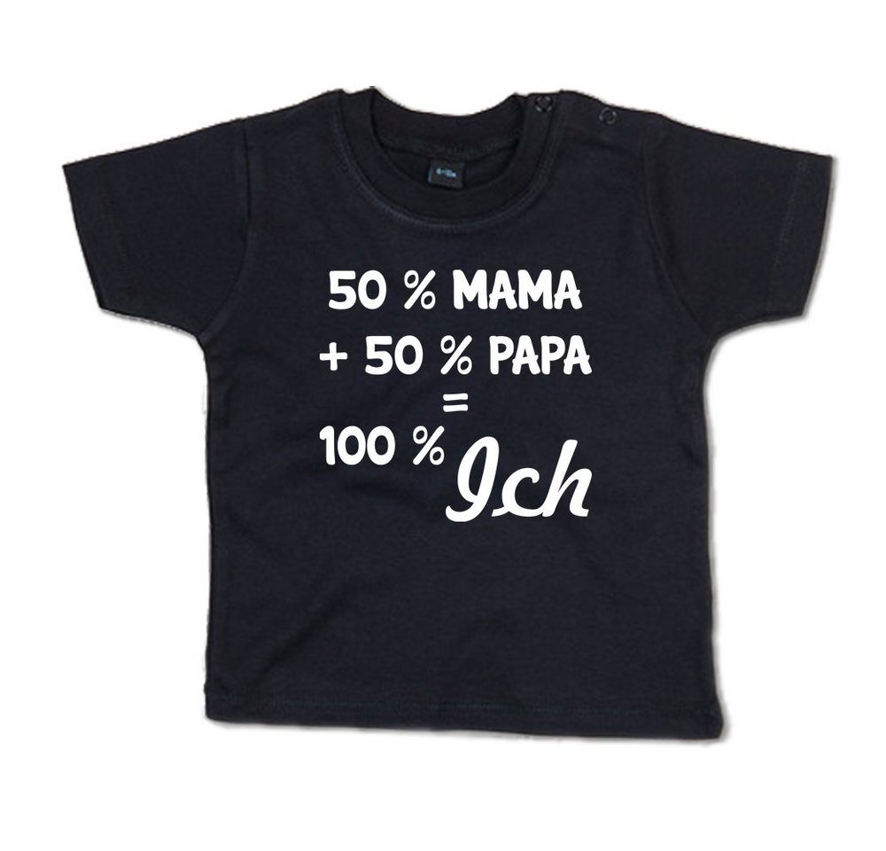 G-graphics T-Shirt 50 % Mama + 50 % Papa = 100 % Ich mit Spruch / Sprüche / Print / Aufdruck, Baby T-Shirt von G-graphics