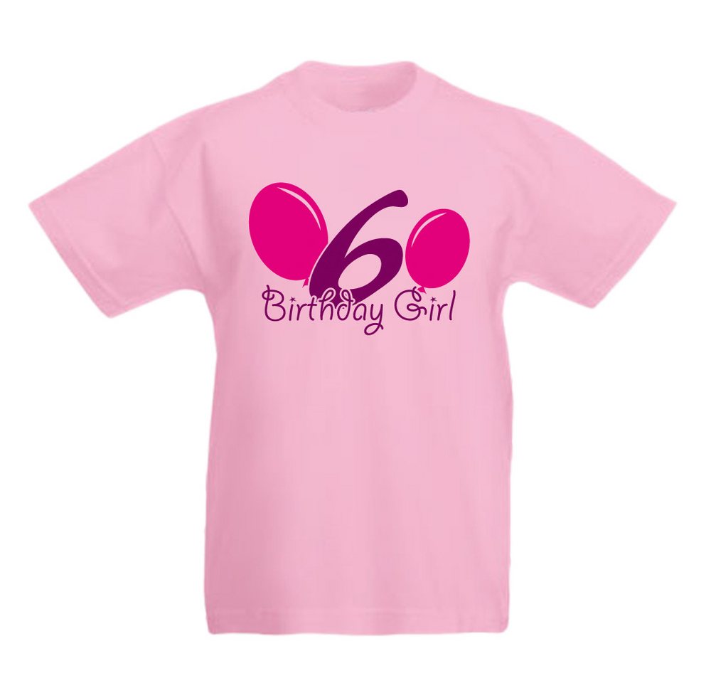 G-graphics T-Shirt 6 – Birthday girl Kinder T-Shirt, mit Spruch / Statement von G-graphics