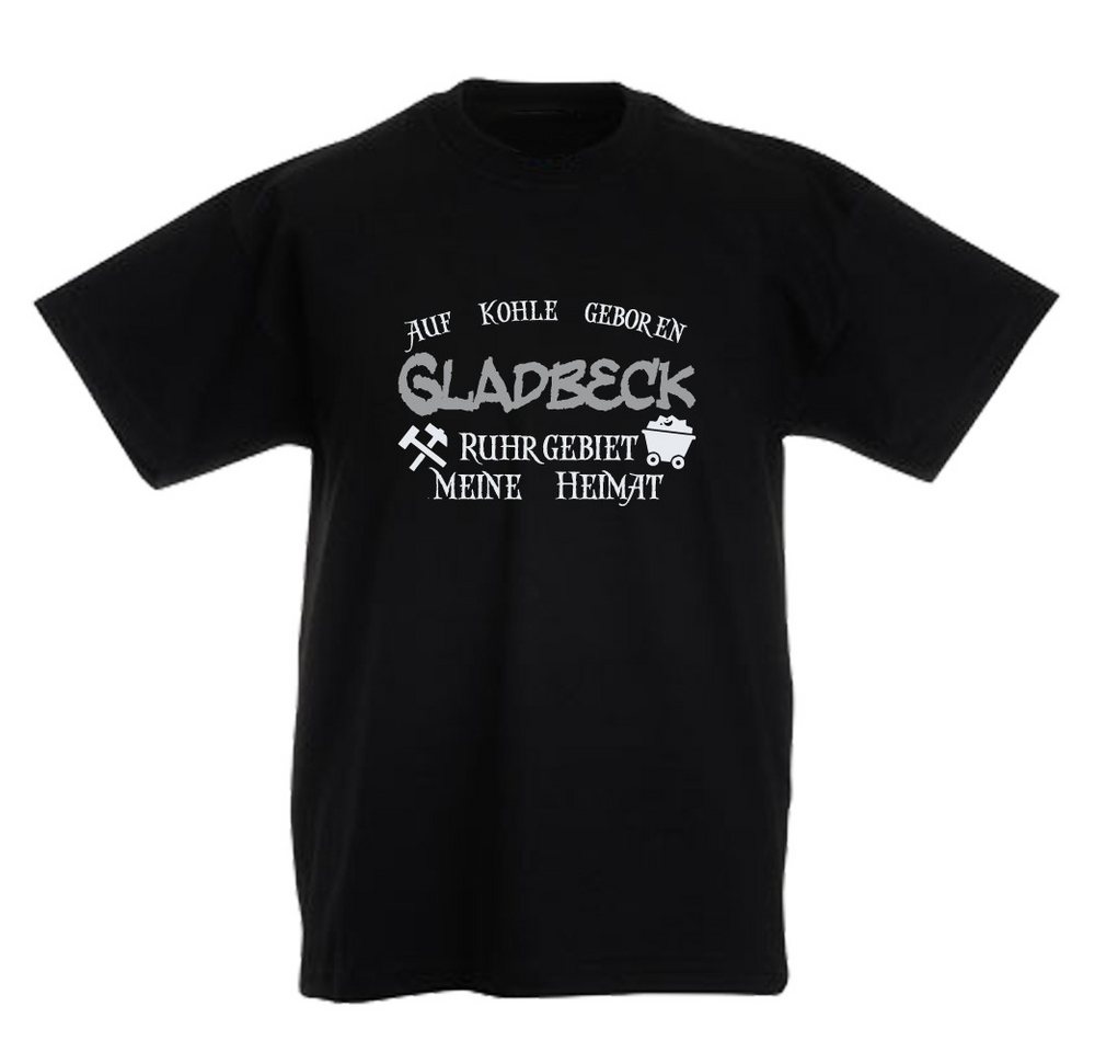 G-graphics T-Shirt Auf Kohle geboren – GLADBECK – Ruhrgebiet, meine Heimat Kinder T-Shirt mit coolem Ruhrgebiets-Motiv / Print von G-graphics