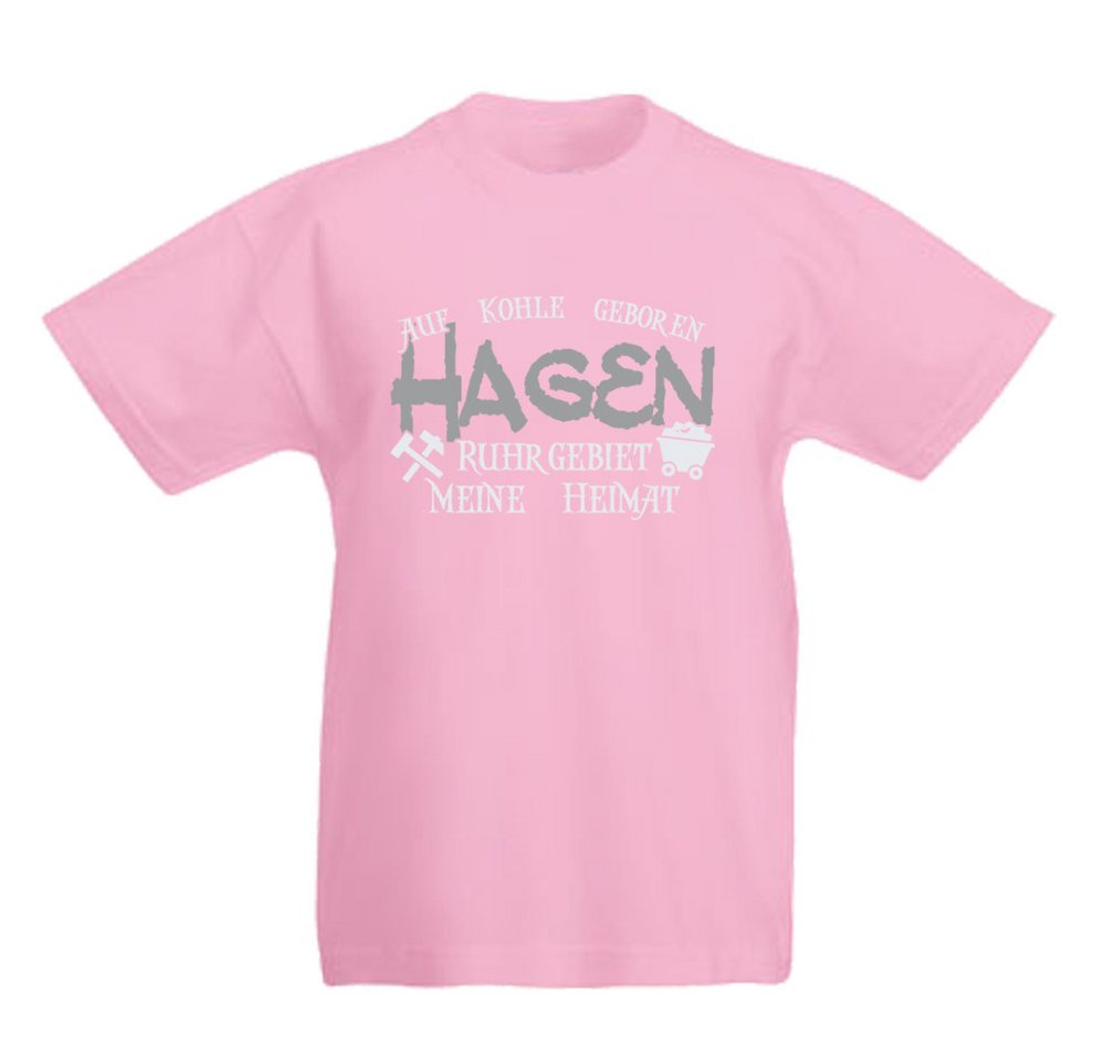 G-graphics T-Shirt Auf Kohle geboren – HAGEN – Ruhrgebiet, meine Heimat Kinder T-Shirt mit coolem Ruhrgebiets-Motiv / Print von G-graphics