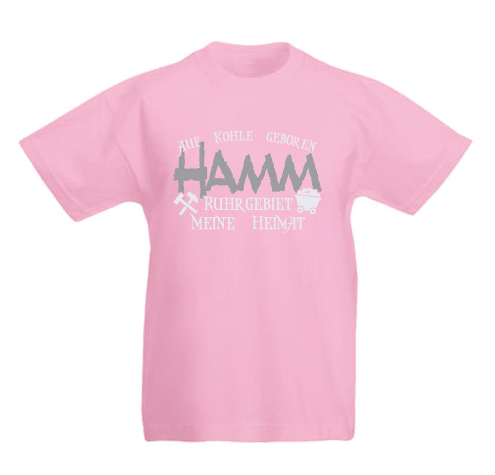 G-graphics T-Shirt Auf Kohle geboren – HAMM – Ruhrgebiet, meine Heimat Kinder T-Shirt mit coolem Ruhrgebiets-Motiv / Print von G-graphics