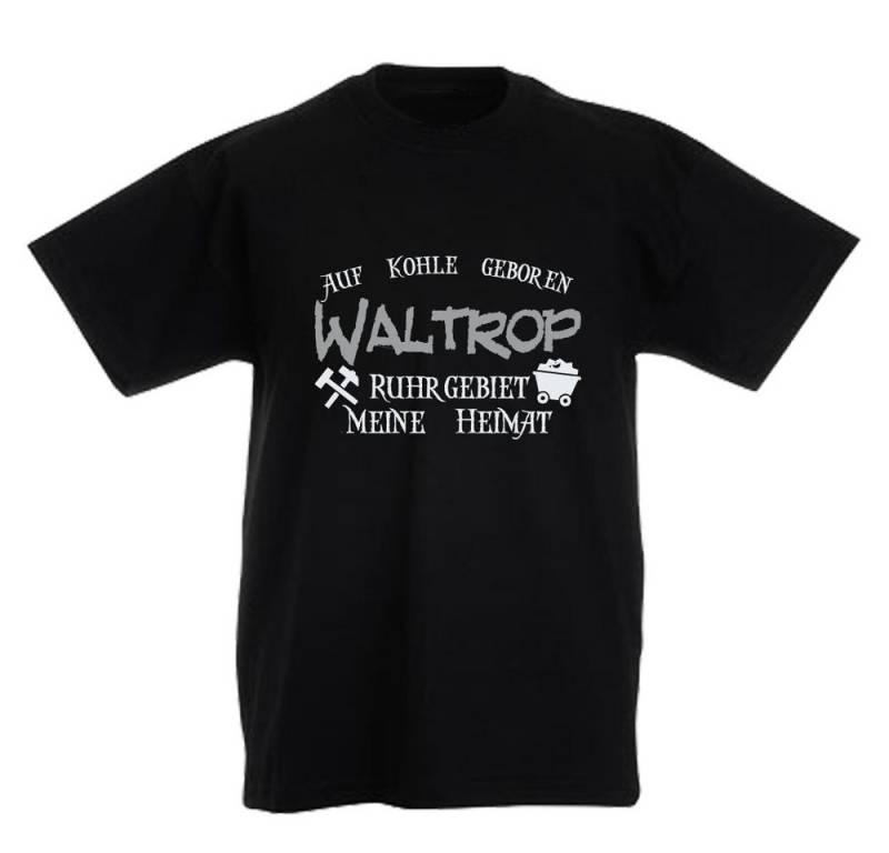 G-graphics T-Shirt Auf Kohle geboren – WALTROP – Ruhrgebiet, meine Heimat Kinder T-Shirt mit Ruhrgebietsmotiv von G-graphics