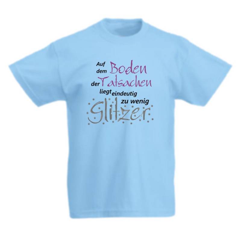 G-graphics T-Shirt Auf dem Boden der Tatsachen liegt eindeutig zu wenig Glitzer Kinder T-Shirt mit Spruch / Statement von G-graphics