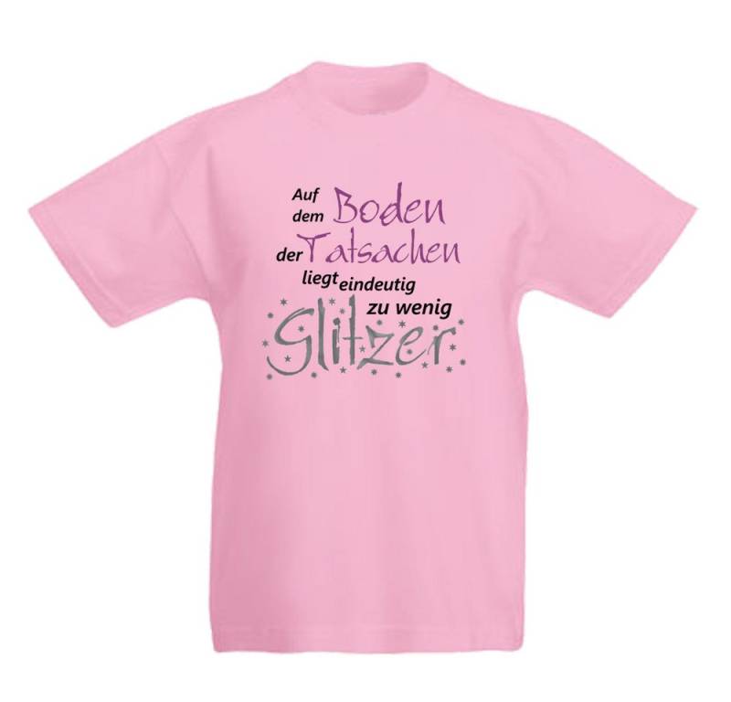 G-graphics T-Shirt Auf dem Boden der Tatsachen liegt eindeutig zu wenig Glitzer Kinder T-Shirt mit Spruch / Statement von G-graphics