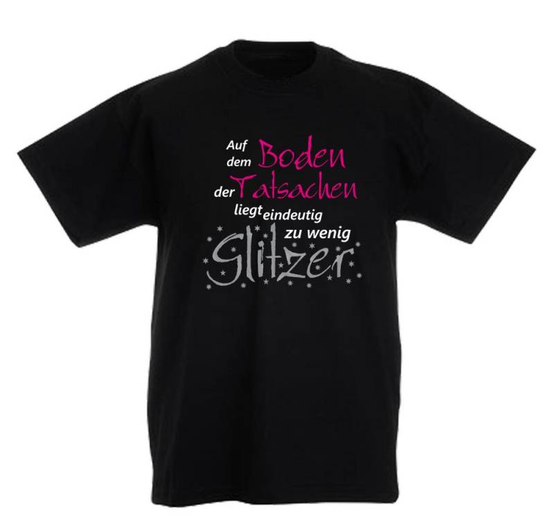 G-graphics T-Shirt Auf dem Boden der Tatsachen liegt eindeutig zu wenig Glitzer Kinder T-Shirt mit Spruch / Statement von G-graphics