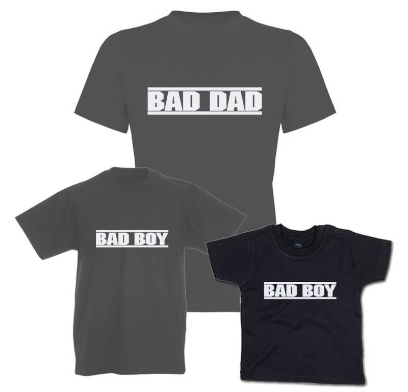 G-graphics T-Shirt Bad Dad & Bad Boy (Familienset, Einzelteile zum selbst zusammenstellen) Kinder- & Erwachsenen-T-Shirt-Set mit Frontprint von G-graphics