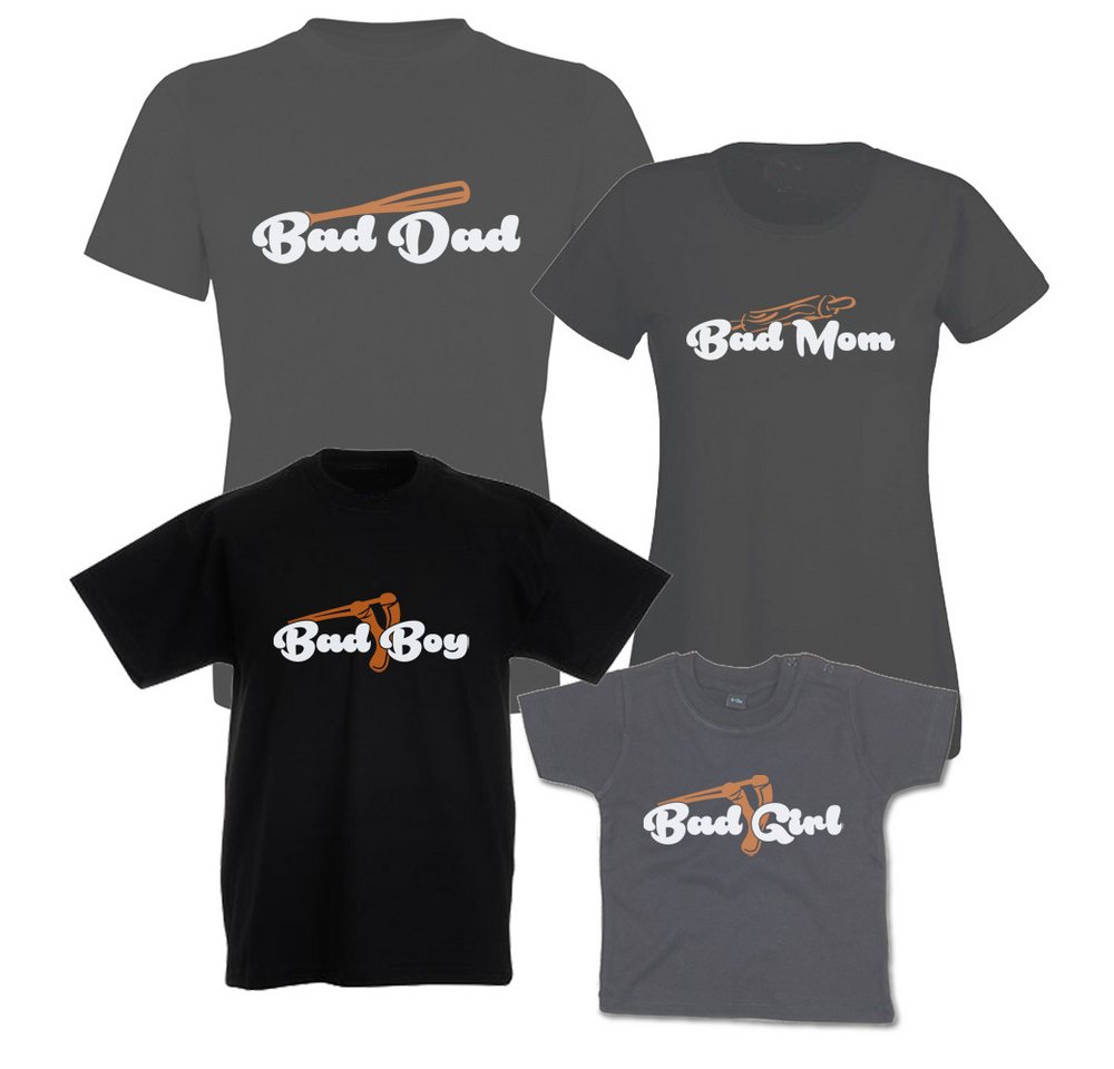 G-graphics T-Shirt Bad Family - Bad Dad, Bad Mom, Bad Boy & Bad Girl Vater, Mutter & Kind-Set zum selbst zusammenstellen, mit trendigem Frontprint, Aufdruck auf der Vorderseite, Spruch/Sprüche/Print/Motiv, für jung & alt von G-graphics