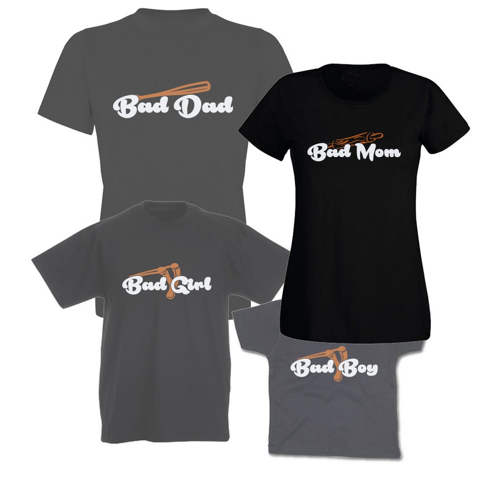 G-graphics T-Shirt Bad Family - Bad Dad, Bad Mom, Bad Boy & Bad Girl Vater, Mutter & Kind-Set zum selbst zusammenstellen, mit trendigem Frontprint, Aufdruck auf der Vorderseite, Spruch/Sprüche/Print/Motiv, für jung & alt von G-graphics