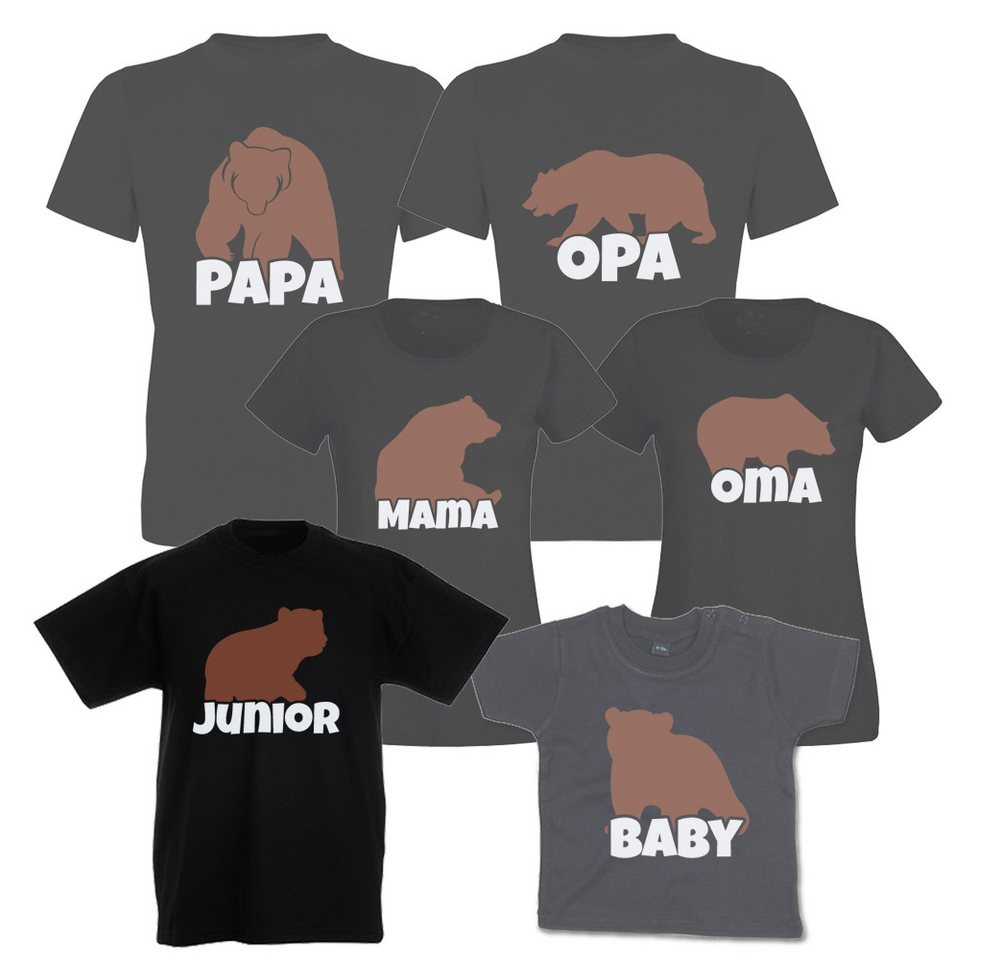 G-graphics T-Shirt Bären-Familie (Familienset, Einzelteile zum selbst zusammenstellen) Kinder- & Erwachsenen-T-Shirt-Set mit Frontprint von G-graphics