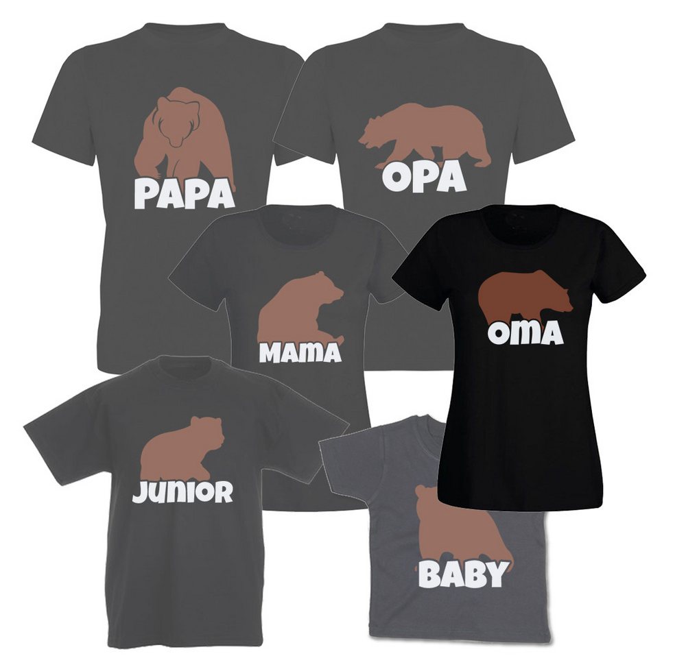 G-graphics T-Shirt Bären-Familie Familien-Set zum selbst zusammenstellen, Für Mama, Papa, Oma, Opa & Kinder, mit trendigem Frontprint, Aufdruck auf der Vorderseite, Spruch/Sprüche/Print/Motiv, für jung & alt von G-graphics