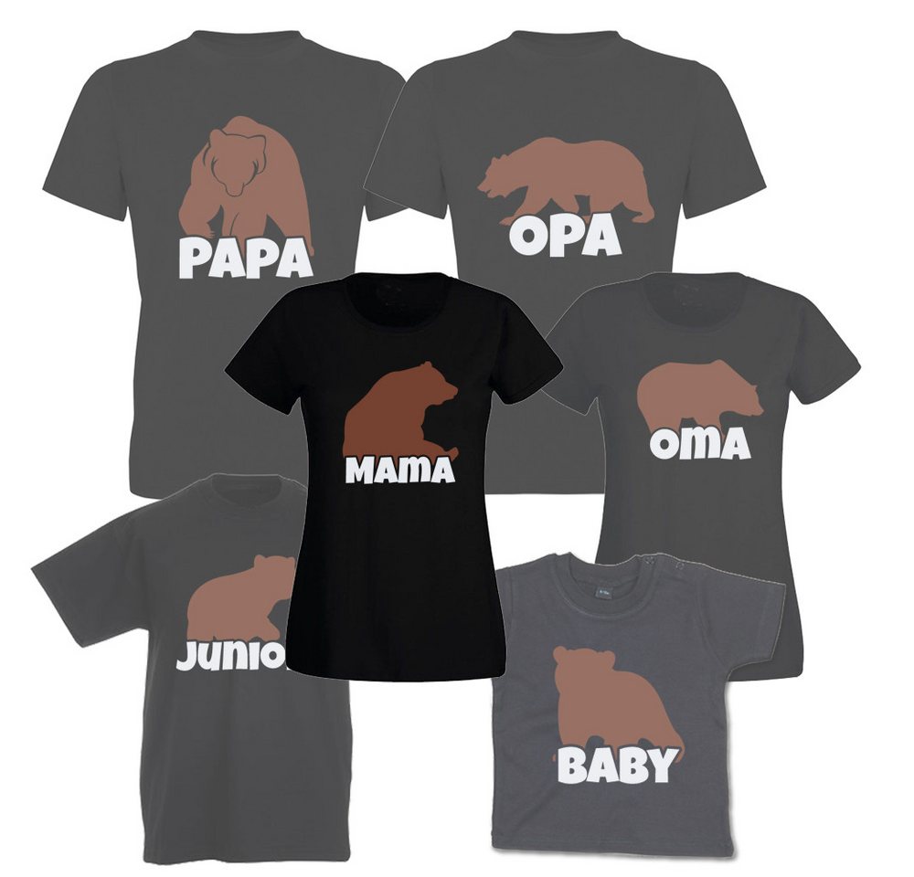 G-graphics T-Shirt Bären-Familie Familien-Set zum selbst zusammenstellen, Für Mama, Papa, Oma, Opa & Kinder, mit trendigem Frontprint, Aufdruck auf der Vorderseite, Spruch/Sprüche/Print/Motiv, für jung & alt von G-graphics