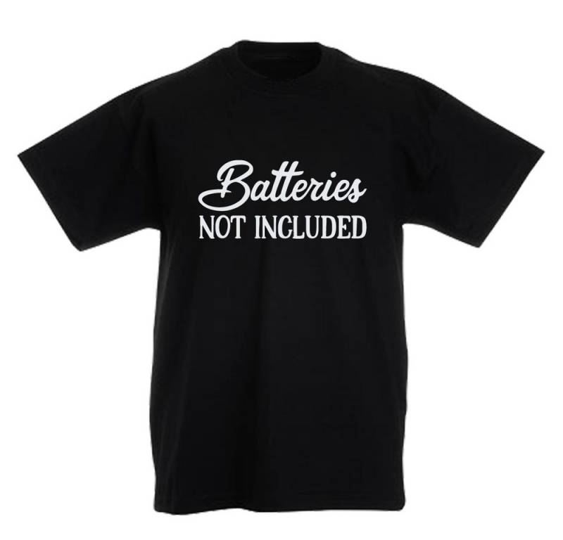 G-graphics T-Shirt Batteries not included Kinder T-Shirt mit Spruch / Statement von G-graphics