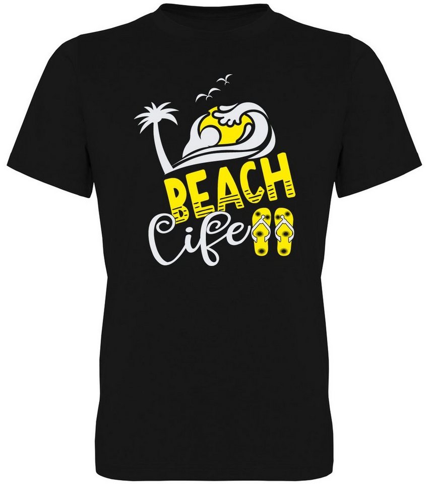 G-graphics T-Shirt Beach life Herren T-Shirt, mit trendigem Frontprint, Aufdruck auf der Vorderseite, Spruch/Sprüche/Print/Motiv, für jung & alt von G-graphics