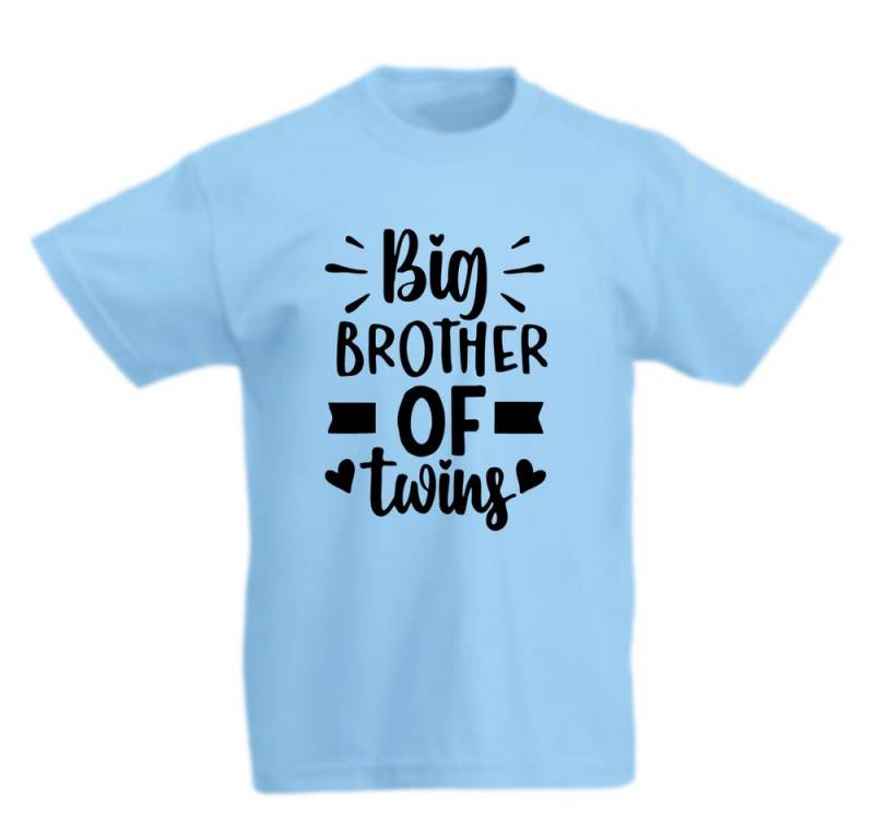 G-graphics T-Shirt Big brother of twins Kinder T-Shirt mit coolem Spruch als Frontprint von G-graphics